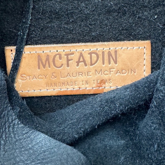 Mcfadin Vintage Handmade Leather Fringe Black Crossbody Bag - Picture 3 of 9